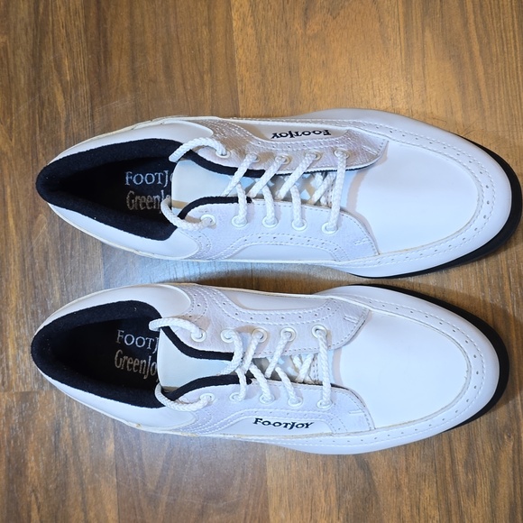 FootJoy Greenjoys White Golf Shoes - Picture 2 of 12